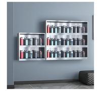 Zfmnoyev Range-Bouteilles Mural en Acier Inoxydable, Étagère Porte-gobelets pour Employés, Centres Commerciaux, Usines, Entrepôts(560x150x870 mm)