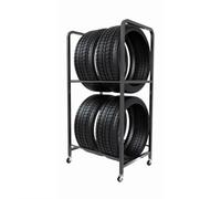 Zfmnoyev Support À Pneus Roulant, Chariot Mobile À 4 Roues, Support De Rangement pour Pneus De Voiture, pour Garage, sous-Sol, Atelier, Atelier De Réparation, Camion, Remorque(68x45x140 cm)