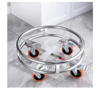 Zfmnoyev Support de marmite en acier inoxydable avec roulettes pour bouteille de gaz, support de cuisine commerciale, support de casserole de soupe, support gain de place pour restaurant, argentA (37