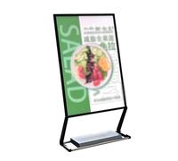 Zfmnoyev Support De Panneau Robuste Au Sol, Support De Panneau De Trottoir Extérieur en Métal, Porte-Affiches pour Menus, Cadre en Aluminium À Chargement Frontal Facile(64.5x31x127.5 cm)