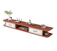 Zfmnoyev Support Mural pour Téléviseur, Console Multimédia, Étagères Flottantes pour Rangement sous Téléviseur, Étagère De Rangement Multifonction pour Salon Et Bureau(Rosso,120x22x18cm/47x9x7in)