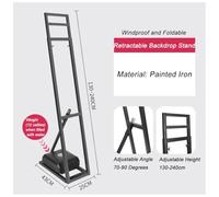 Zfmnoyev Support pour Panneau D'affichage pour Activités Commerciales, Étagère pour Panneau D'affichage À Hauteur Réglable, Étagère Droite Pliante en Fer Forgé