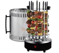 ZFNELYHHOW Gril rôtissoire électrique, Barbecue Vertical sans fumée à 360° pour intérieur, avec 12 fourchettes pour brochettes et rôtissage de Poisson.