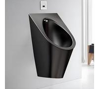 ZFNELYHHOW Urinoir à Chasse d'eau Automatique en Acier Inoxydable 304 - Fixation Murale - Conception Intelligente avec capteur - Idéal pour la Maison, l'hôtel, Le Bar et l'aéroport - Résistan