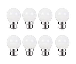 ZFQ 2W Ampoule LED, Globe G45 Culot B22, Imperméable, Guirlande Lumineuse Intérieur et Extérieur pour Noël, Halloween, Décoration de Fête de Mariage, AC 220-240V, 8 Paquets