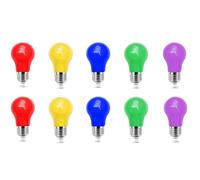 ZFQ Ampoule Colorée E27, 3W LED Ampoules Couleur, Ampoules LED de couleurs Mélangées,Rouge Jaune Bleu Vert Violet, pour Guirlande Colorée Halloween Décoration de Fête de Noël