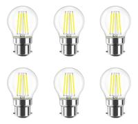 ZFQ Ampoule LED B22 4W, Blanc Froid 6500K, G45/P45 Mini Globe Ampoules LED de forme sphérique, 400lm, Équivalent 40W Incandescence, Non-Dimmable, Lot de 6