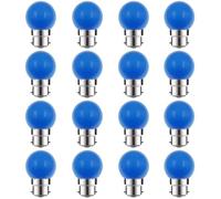 ZFQ Ampoule LED Couleur B22 2W équivalente 20W AC 220V-240V B22 Baïonnette Ampoules Guirlande LED Ampoules Multicolore pour Maison Bar Fête Décoration d'ambiance, Bleu, Lot de 16