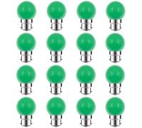 ZFQ Ampoule LED Couleur B22 2W équivalente 20W AC 220V-240V B22 Baïonnette Ampoules Guirlande LED Ampoules Multicolore pour Maison Bar Fête Décoration d'ambiance, Vert, Lot de 16