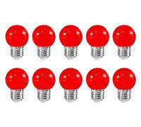 ZFQ Ampoule LED Couleur E27 2W équivalente 20W AC 220V-240V E27 Baïonnette Ampoules Guirlande LED Ampoules Multicolore pour Maison Bar Fête Décoration d'ambiance, Rouge, Lot de 10