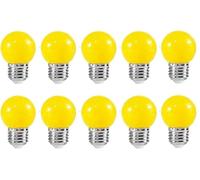 ZFQ Ampoule LED Couleur E27 à baïonnette de couleur Jaune 2W équivalente 20W, AC 220V-240V, Ampoules de Noël à économie d'énergie pour balles de golf, paquet de 10