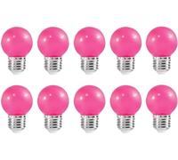 ZFQ Ampoule LED Couleur E27 à baïonnette de couleur Rose 2W équivalente 20W, AC 220V-240V, Ampoules de Noël à économie d'énergie pour balles de golf, paquet de 10