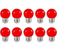 ZFQ Ampoule LED Couleur E27 à baïonnette de couleur Rouge 2W équivalente 20W, AC 220V-240V, Ampoules de Noël à économie d'énergie pour balles de golf, paquet de 10