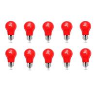 ZFQ Ampoule LED de Couleur E27 3W à vis Ampoule Rouge, Équivalent Incandescence 30W, pour Mariage Halloween Fête De Noël Bar Ambiance Ambiance Décor, Lot de 10