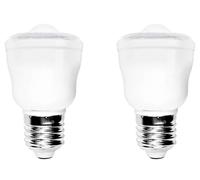 ZFQ Ampoules LED à détecteur de mouvement PIR avec Culot E27 2W (équivalent 30 W), Blanc Chaud 3000K, Automatique On/Off, pour extérieur, porte de porche, jardin, sous-sol, Lot de 2