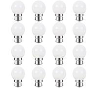 ZFQ Ampoules LED Blanc Chaud B22 Baïonnette, 2W équivalente 20W B22 Ampoule économie Guirlande lumière de golf LED Ampoules pour Maison Bar Fête Décoration d'ambiance, Lot de 16