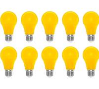 ZFQ Ampoules LED Jaune 3W E27, A60 Ampoule colorée E27 Lampe à Filament LED Ampoule, Remplacement à Incandescence 30W, pour Mariage Halloween Noël Fête Décoration de Bar, Non-Diminable (10-Pack)