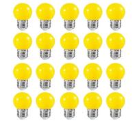 ZFQ Lot de 20 Ampoule LED Couleur E27 2W équivalente 20W E27 Ampoule économie Guirlande lumière de golf Jaune LED Ampoules Multicolore pour Maison Bar Fête Décoration d'ambiance