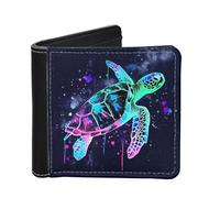 ZFRXIGN Portefeuille pour homme en cuir avec porte-cartes d'embrayage, Une tortue de mer galaxie, one size, Classique