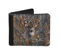 ZFRXIGN Portefeuille pour homme en cuir avec porte-cartes - Motif cerf camouflage - Taille unique - Classique, Cerf camouflage, Taille unique, Classique