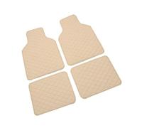 ZFSEF Tapis Voiture Cuir PU pour Mitsubishi Mirage G4/Attrage (A10) 2013-2019, Universels Imperméables et Antidérapants Doublure Mats Accessoires,Beige