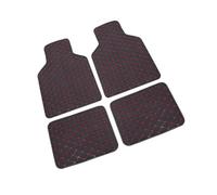ZFSEF Tapis Voiture Cuir PU pour Mitsubishi Mirage VI Hatchback 2017-2019, Universels Imperméables et Antidérapants Doublure Mats Accessoires,Black-Red