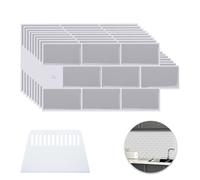 Zfseyuh 10 Pièces Credence Adhesive pour Cuisine,Hydrofuge et Oléofuge Crédence Cuisine,Sticker Carrelage Adhesif Mural,Adhésive Carrelage Gris Salle de Bains Cuisine 30x15cm