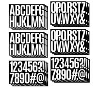 Zfseyuh 24 Feuilles Lettres Autocollantes,8cm Lettres Adhesives,Chiffres Adhesifs, Étanche, Adapté aux Numéros D'adresse Intérieurs ou Extérieurs(Blanc)