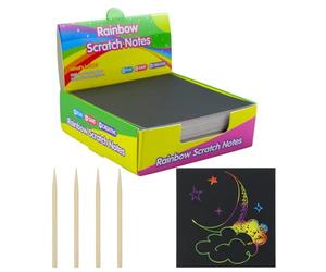 Zfseyuh Carte à Gratter Enfant,200 Pièces Carte a Gratter Annonce Fille ou Garçon,Papier Brouillon Couleur, Gratter Papier avec 4 Stylos en Bois pour Peinture et Artisanat DIY