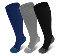 ZFSOCK Bas de Compression Femme Homme: Chaussettes de Contention Grande Taille Mollet Médicale Soutien Graduel 20-30mmhg Sans Couture pour Sportive Voyage Avion Grossesse Multicolore 6XL 3 paires