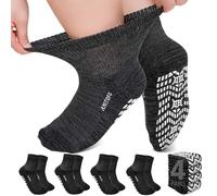 ZFSOCK Chaussettes Diabétiques Antidérapantes Femme: Chaussettes de Bambou Extra Large Sans Elastique Sans Couture Homme Non Comprimantes Pieds Gonflés Noir 3 Paires 39-42