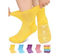 ZFSOCK Chaussettes Diabétiques Antidérapantes Femme: Chaussettes de Bambou Extra Large Sans Elastique Sans Couture Homme Non Comprimantes Pieds Gonflés Coloré 4 Paires 39-42