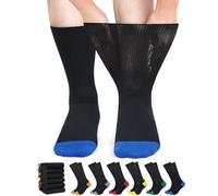 ZFSOCK Chaussettes Diabétiques Homme et Femme: Chaussette sans Elastique ＆ sans Couture Coton Non Comprimantes et Amples avec Bord Confortable Pieds Gonflés Gros Mollet - 6 Paires Couleur 39-42
