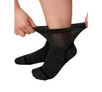 ZFSOCK Chaussettes Diabétiques Homme Femme: Chaussette Bambou Sans Elastique Sans Couture Non Comprimantes Amples Socquettes Classiques Diabetique 1 Paire Taille 39-42 Noir