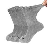 ZFSOCK Chaussettes Diabétiques Homme Femme: Chaussette Sans Elastique Sans Couture Socquettes Non Comprimantes Amples Classiques Diabetique en Coton Coussin Mi-mollet - 4 Paires Gris 39-42