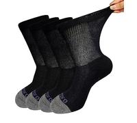 ZFSOCK Chaussettes Diabétiques Homme Femme: Chaussette Sans Elastique Sans Couture Socquettes Non Comprimantes Amples Classiques Diabetique en Coton Coussin Mi-mollet - 4 Paires Noir 39-42