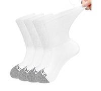 ZFSOCK Chaussettes Diabétiques Homme Femme: Chaussette Sans Elastique Sans Couture Socquettes Non Comprimantes Amples Classiques Diabetique en Coton Coussin Mi-mollet - 4 Paires Blanc 47-49