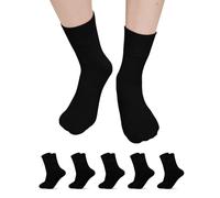 ZFSOCK Chaussettes Femme en Coton Peigné: Bord Doux Non Serré Pointe Sans Couture Design Classique Basique -Chaussette de Sport Talon Pointe Renforcés Pour Étudiantes & Urbaines, 43-46 Noir