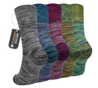 ZFSOCK Chaussettes Homme Ville en Coton: Chaussettes Habillées Classiques Respirantes avec Bords Confort et Pointe Sans Couture pour le Travail et le Quotidien Lot de 5 Paires - à Rayures 39-42