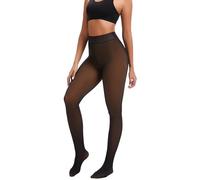 ZFSOCK Collant Polaire Thermique Femme: Legging Collants Hiver Effet Translucide Taille Haute Sculptante Chauds et Élastiques - Parfaits avec Robe Jupe ou Bottes 1 Paire Noir-Brun L
