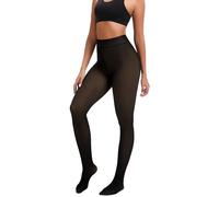 ZFSOCK Collant Polaire Thermique Femme: Legging Collants Hiver Effet Translucide Taille Haute Sculptante Chauds et Élastiques - Parfaits avec Robe Jupe ou Bottes 1 Paire Chocolat Noir M
