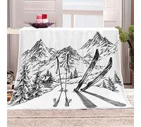 ZFSZSD Couverture en Peluche Luge de Montagne de Neige - Douce et Confortable - Couvre-Lit, Housse de Canapé, 70x100cm