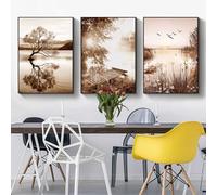 ZFTCN Lot de 3 posters muraux modernes, poster paysage abstrait de queue de chat, poster botanique, ensemble de posters décoratifs bohème, sans cadre (3 pièces - 20x30 cm, poster-12)