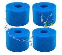 ZFTCN Lot de 4 filtres de Piscine en Mousse Filtre pour Intex Type S1 - Filtre en Mousse pour Spa, Piscine - Réutilisables et lavables - Éponge de Filtration de Type S1(4 pièces)