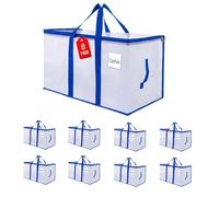 ZFWDSY Lot de 8 Sac de Déménagement, 105L Vêtements grand Sac de Rangement Format avec fermetures éclair et poignées de transport, Alternatives aux Cartons de Déménagement