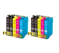 ZfwLqVi Cartridge à Encre Compatible T1811 T1812 T1813 T1814 pour XP205 XP212 XP225 XP30 XP305 XP315 XP322 XP325 XP402 XP422 avec des œuvres d'encre complète comme des œuvres(4BK-2C-2Y-2M)