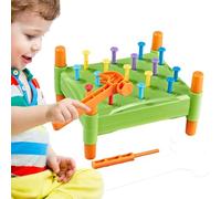 Zfyauhm Jouet Marteau - Jeu éducatif pour Dessiner Les Ongles - Jeu de martelage pour - Favorise la motricité Fine, la Coordination œil-Main et Le développement de la Petite enfance