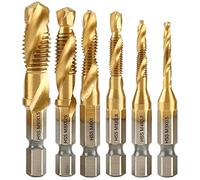 ZFYQ Foret Mèche 1/4'' HSS à tige Hexagonale pour Cuivre Plastique Bois Aluminium, 6 Pièces
