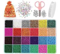 ZFYQ Perles pour Bracelet, 2mm Perles de Rocaille pour Bricolage Bijoux Fabrication Kit