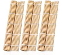 ZFYQ Tapis de Sushi 3 pièces, Rouleau en Bambou Naturel pour Maki Sushi, Kit de Préparation de Sushi pour Débutants